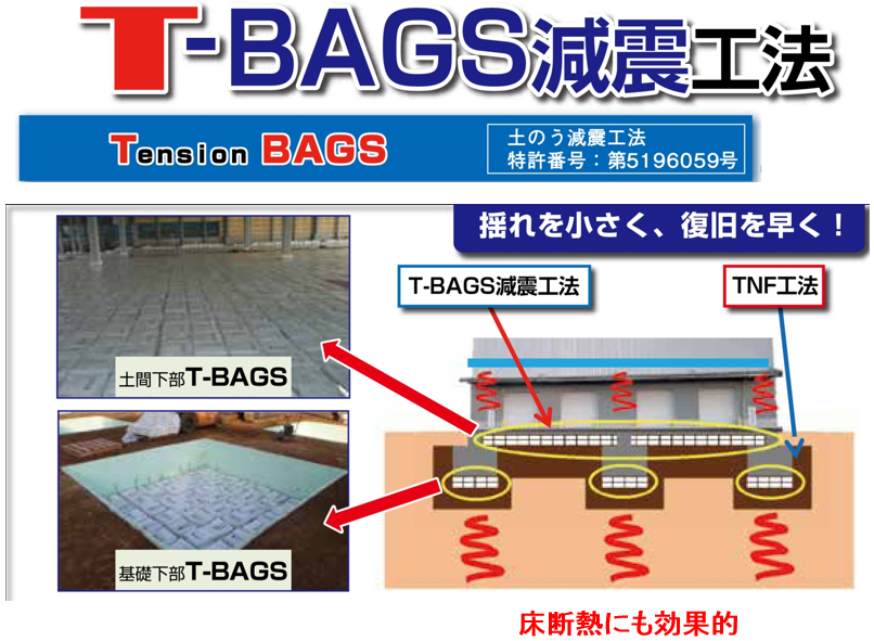 T-BAGS ・・・ 床断熱及び減震効果